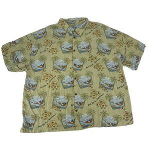 Men's Big‎ Dogs Short Sleeve Button Down Hawaiian Shirt 4X Just Do It...Tomorrow